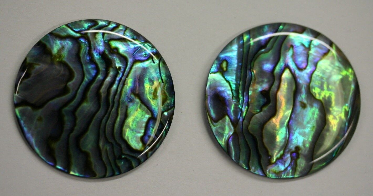 Natural Abalone Paua Round Cabochon - 4mm