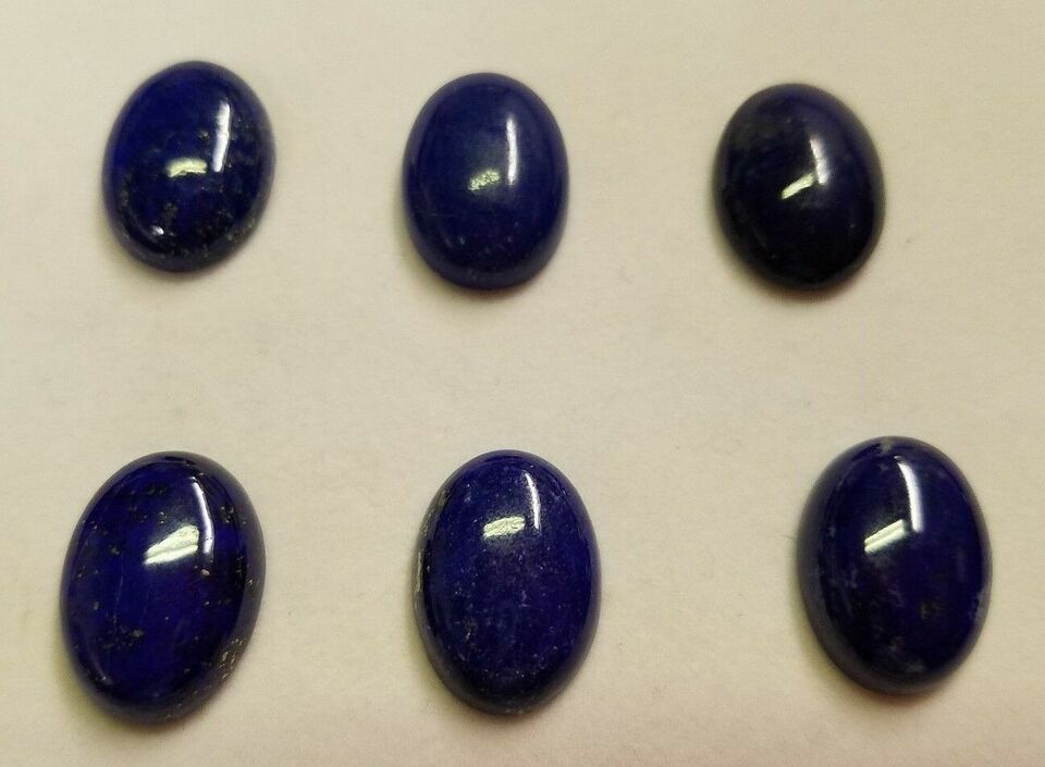 10x14mm 14x10mm Natural Lapis Lazuli Calibrated Oval Cabochon Gemstones Jewelry