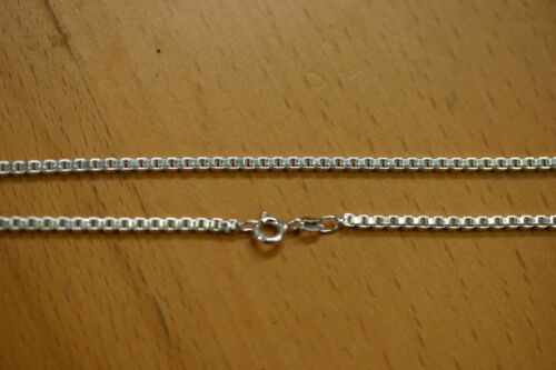 16" 2.4mm Solid 925 Sterling Silver Box Chain Necklace Made in Italy Jewelry