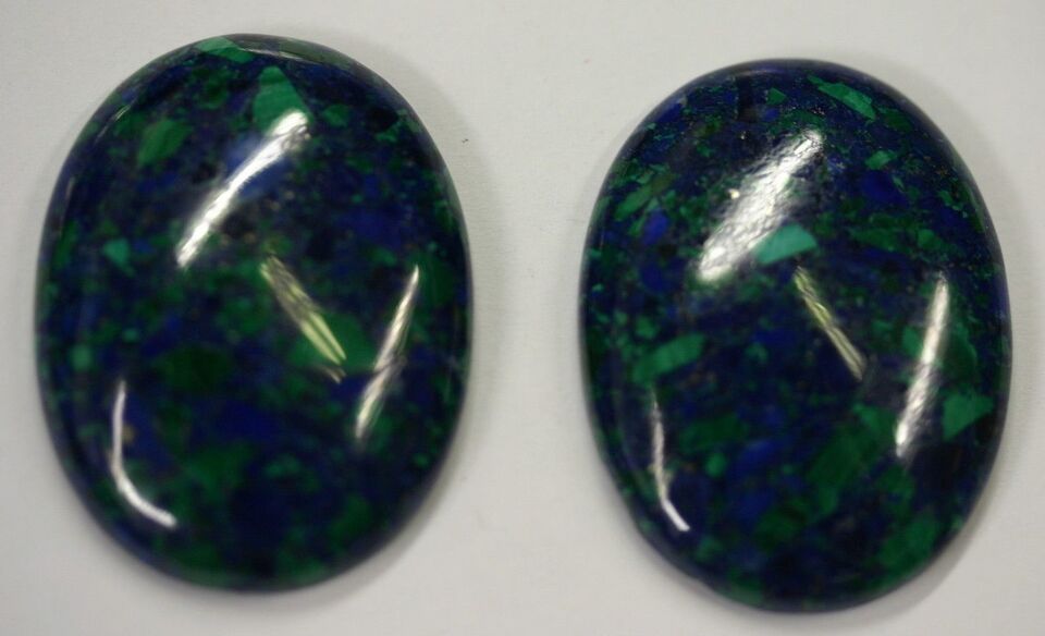 Natural Azurite Malachite Oval Cabochon  - 13x18