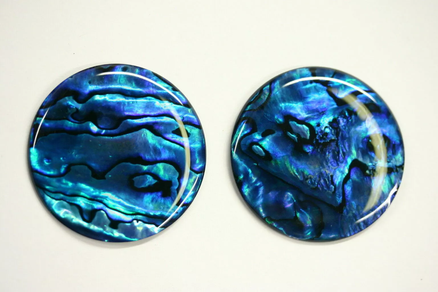 4pcs Purple Paua Shell Round Cabochon Calibrated  7mm