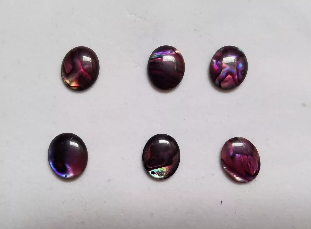 10pcs Purple Paua Shell Oval Cabochon High Quality 10x14mm Cabs