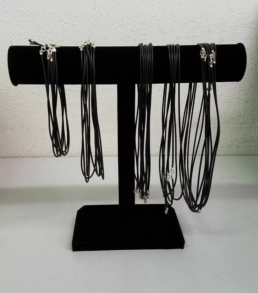 24" 2.5mm Neoprene Necklace with Solid Sterling Silver Spring Clasp Jewelry
