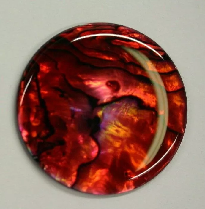 25mm Natural Paua Shell Red Calibrated Round Cabochon Gemstones Gems Cab Jewelry