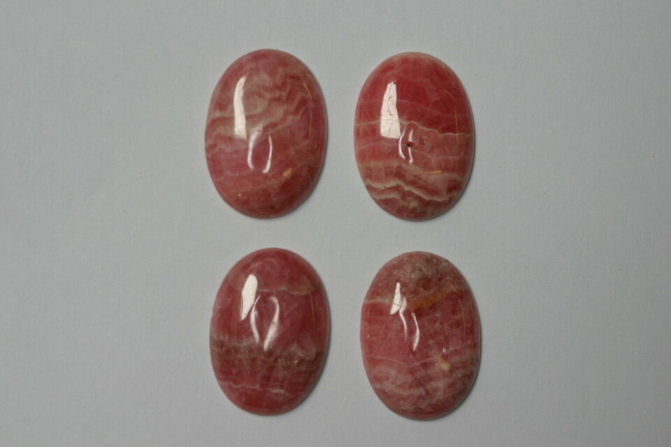 2pcs 7x9mm Natural Rhodochrosite Calibrated Oval Cabochon Cab Gems Gemstones