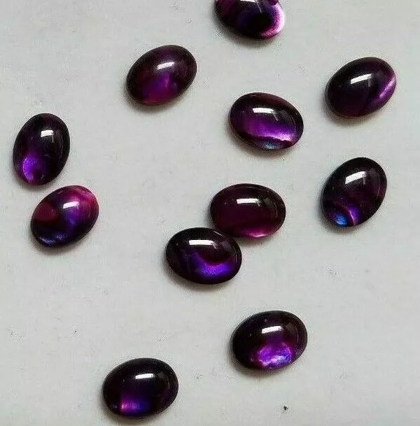 10pcs 4x6mm Natural Paua Shell Blue Calibrated Oval Cabochon Gemstones Jewelry