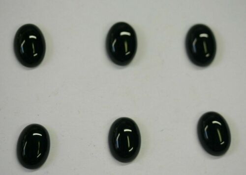 10pcs 10x12mm Natural Black Onyx Calibrated Oval Cabochon Gemstones Gems Jewelry