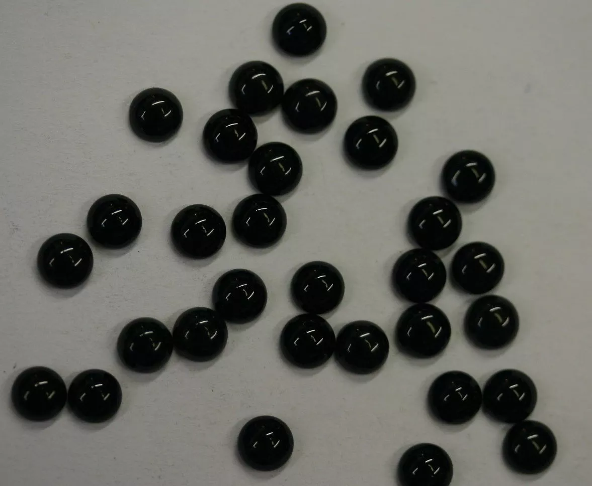 10pcs Black Onyx Round Cabochon 4mm Gemstones