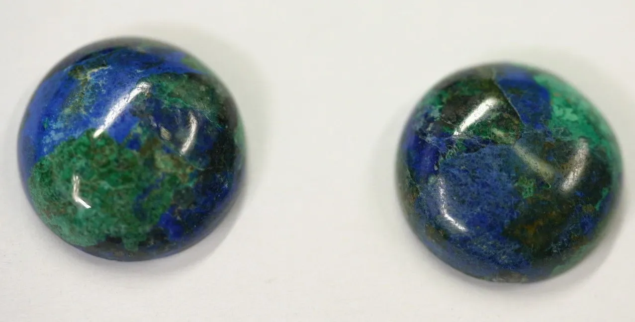 Natural Azurite Malachite Round Cabochon 12mm Gemstones