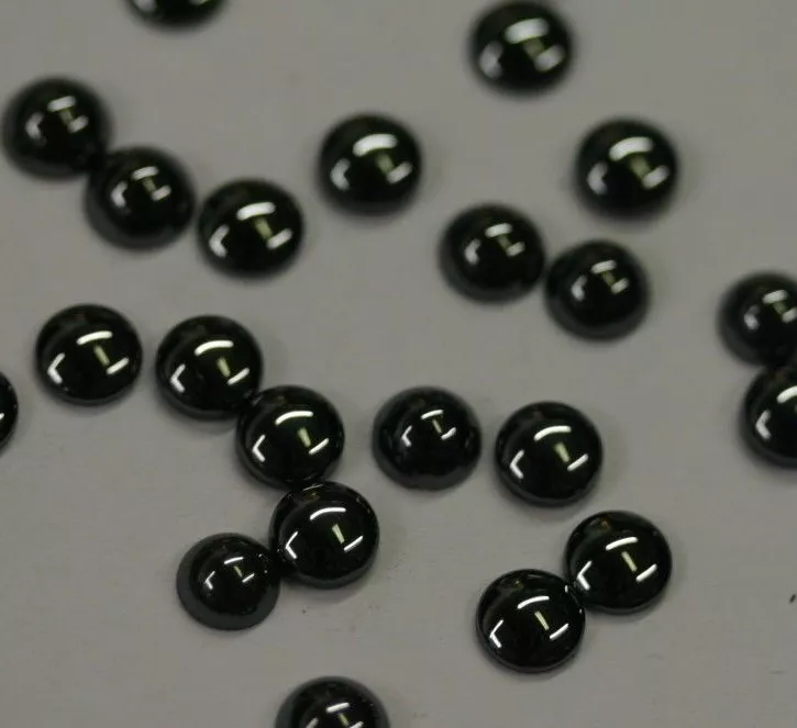 10pcs Hematite Round Calibrated Cabochon 6mm Gems