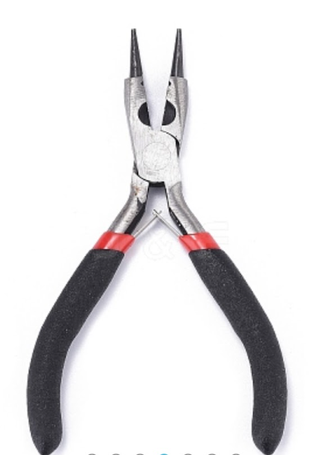 Mini Round Nose Pliers 4.5" Tapered Jaw Precision Fine Plier with Black Handle