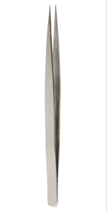 Tweezers Sand 5" Silver Color Straight
