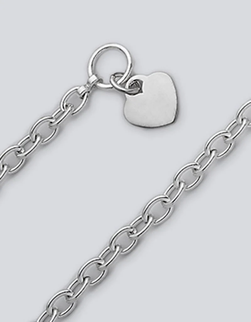 OVAL LINK 180 W HEART -   18"