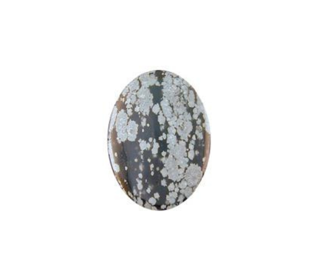 Snowflake  Obsidian - 8x10  Oval