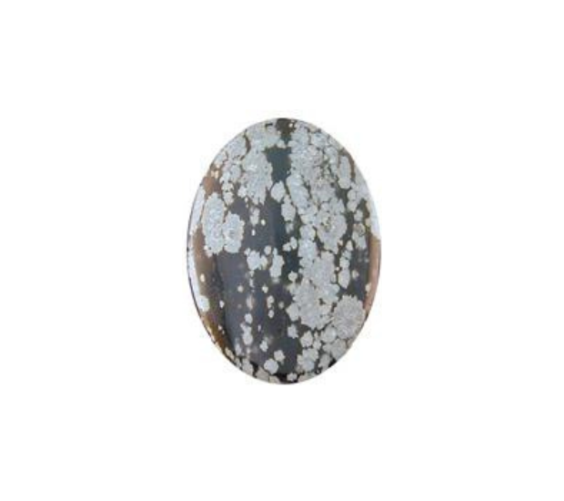 Snowflake  Obsidian - 10x14 Oval