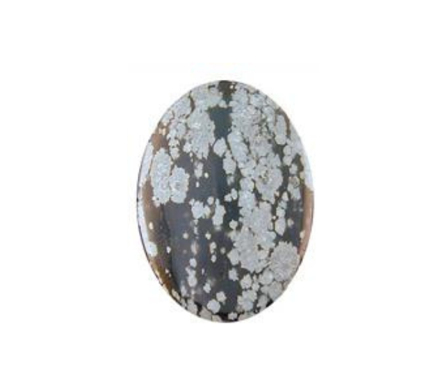 Snowflake  Obsidian - 13x18 Oval