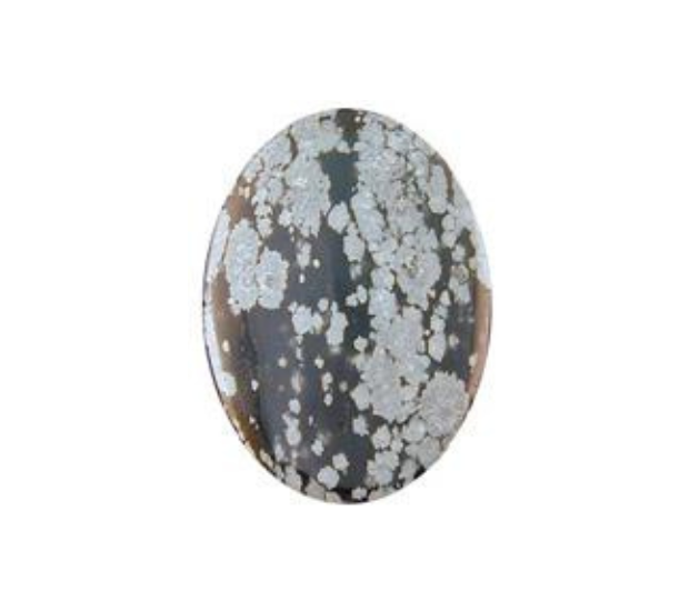 Snowflake  Obsidian - 30x40 Oval