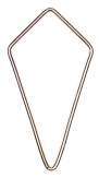 Sterling Silver Fancy Kite Shape Closed Ring- 28 x 18