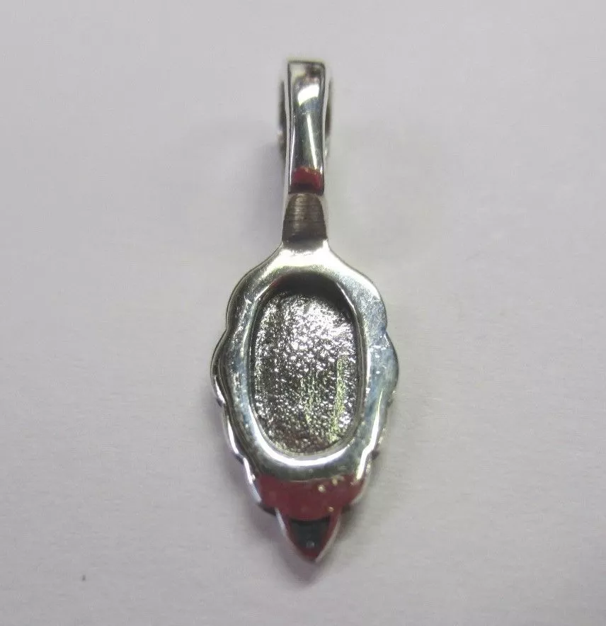 2pcs Solid Sterling Silver Glue on Bail Beaver Tail 6.9 x 20.7mm Pendant Bail