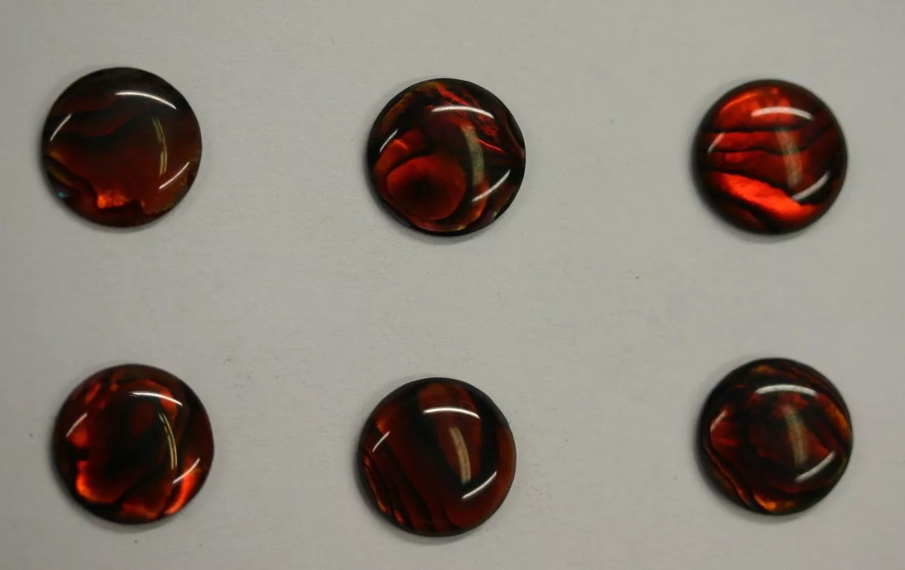 4pcs Red Paua Shell Round Cabochon 4mm  Jewelry