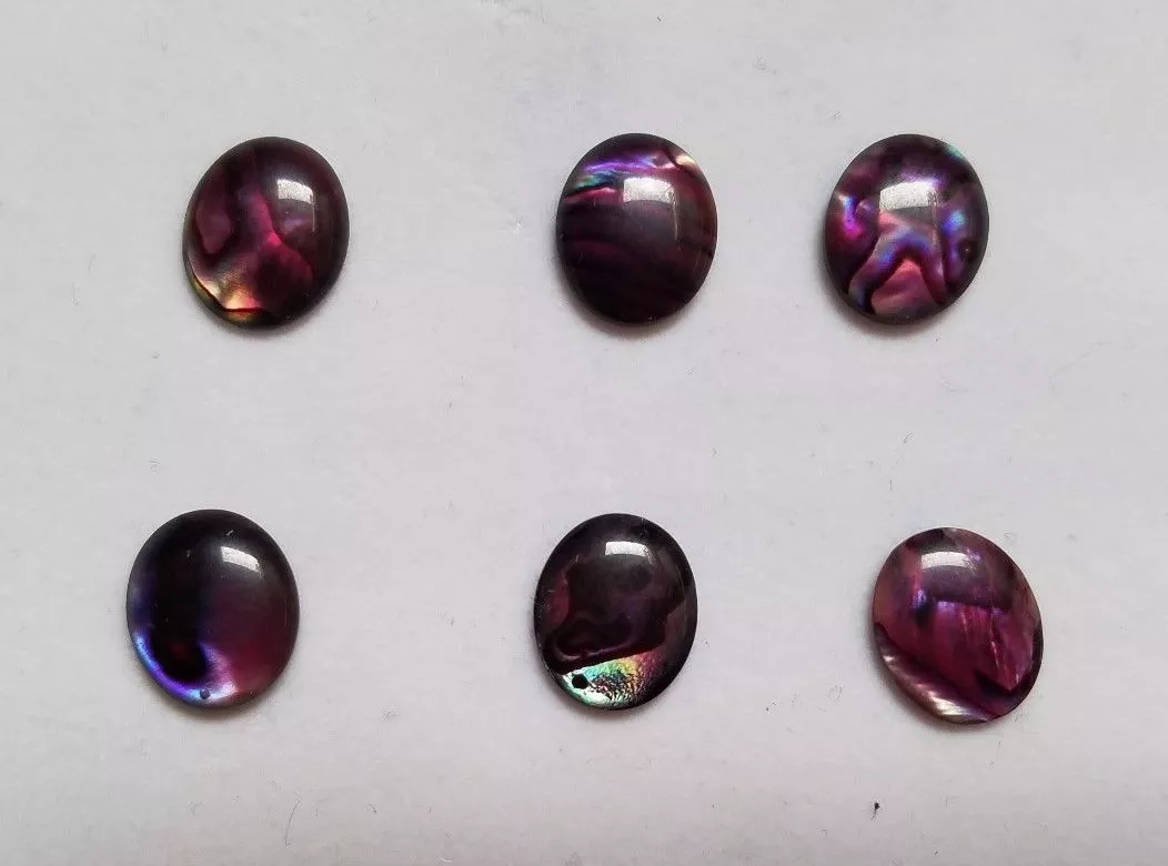 6pcs Purple Paua Shell Oval Cabochon High Quality 15x20  Cab