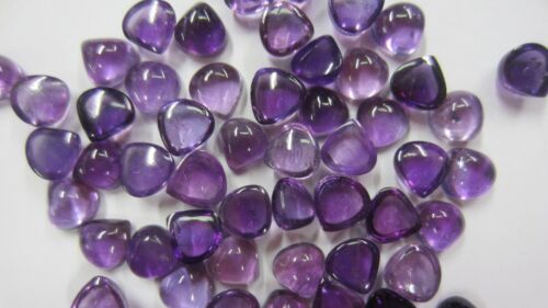 4pcs 3mm Trillion Natural African Amethyst Cabochon Gemstones Cab Gems Jewelry