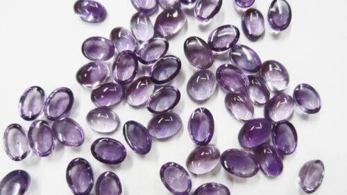 4pcs 3x4mm 4x3mm Natural African Amethyst Oval Cabochon Gemstones Cab Gems