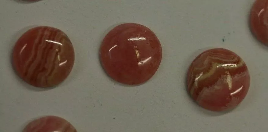 2pcs 4mm Natural Rhodochrosite Calibrated Round Cabochon Cab Gems Gemstones