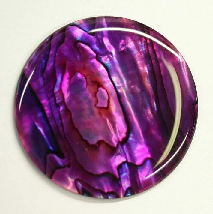 16mm Natural Paua Shell Purple Calibrated Round Cabochon Gemstones Gems Jewelry