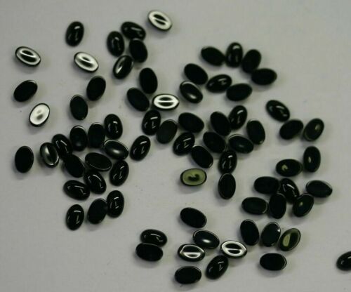 10pcs 10x12mm Natural Black Onyx Calibrated Oval Cabochon Gemstones Gems Jewelry
