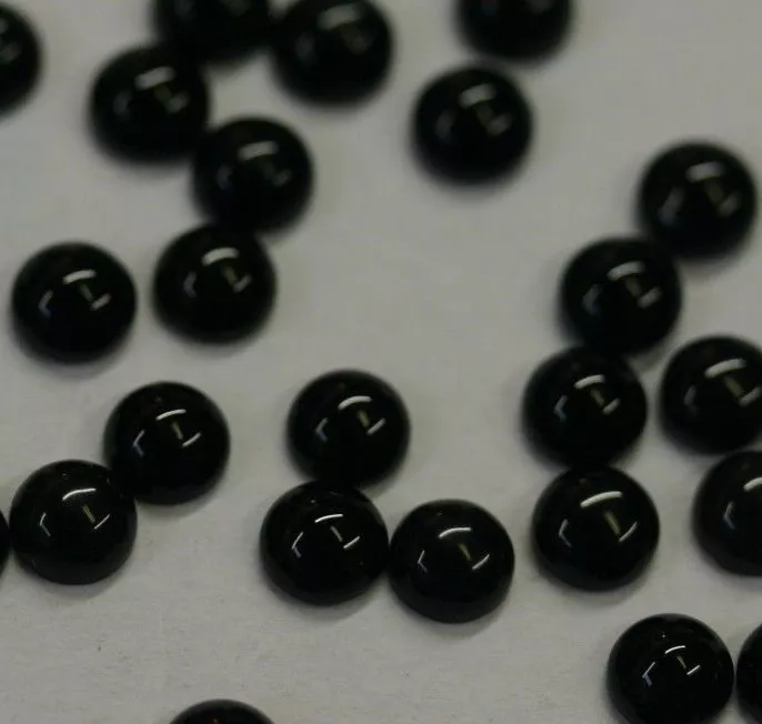 10pcs Black Onyx Round Cabochon 4mm Gemstones