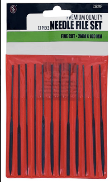 12Pc Premium Quality Fine Cut Needle File Set (2mmx100mm)